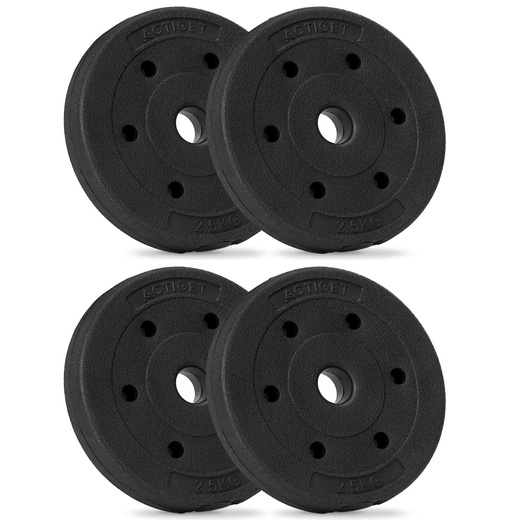 Obciążenie bitumiczne 2,5 kg 4 szt. talerz kompozytowy 29 mm krążek do sztangi hantli