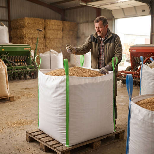 Big Bag worek 1000 kg mocny na gruz 120x90x90 cm kontener z uchwytami biały