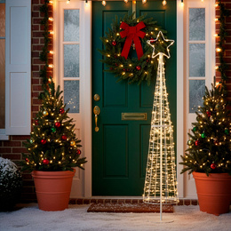 Choinka na zewnątrz 250 Led ciepły biały 100 cm dekoracja świąteczna IP44