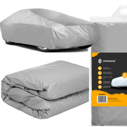 Pokrowiec na samochód 480x175x120cm wodoodporna plandeka na auto szara 