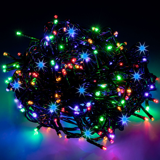 Lampki choinkowe 1000 Led multikolor niebieski flash 81,5 m oświetlenie świąteczne IP44
