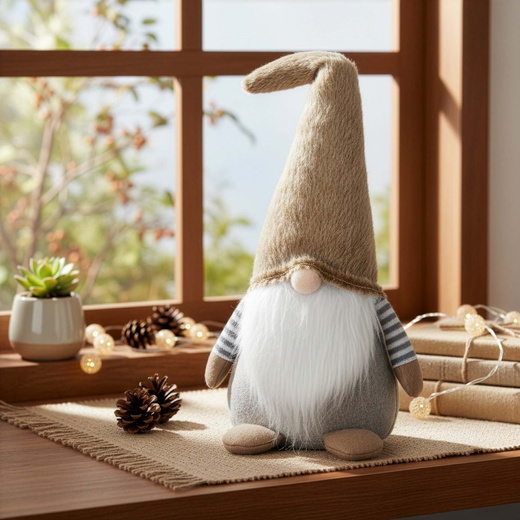 Skrzat świąteczny 52 cm ozdoba świąteczna krasnal świąteczny, gnom stojący figurka