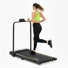 Bieżnia domowa elektryczna 6 km/h do biegania i chodzenia, z pilotem składana, cicha praca