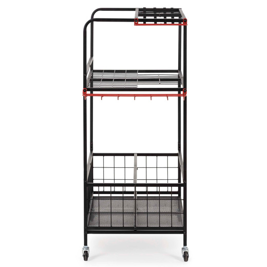 Wózek na narzędzia ogrodowe 96 cm mobilny organizer, 3-poziomy, stojak na sprzęt ogrodniczy