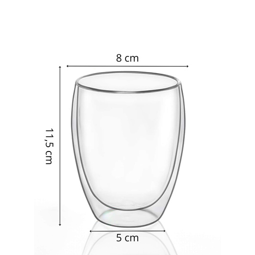 Szklanki termiczne 6 szt. na kawę herbatę 350ml z podwójnym dnem