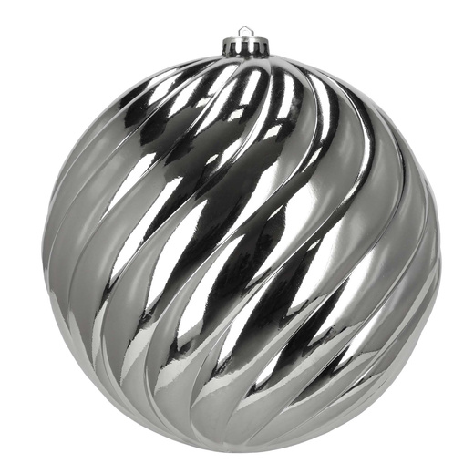 Bombki choinkowe 3 szt. duże ozdoby świąteczne 20,5 cm brokat srebrne