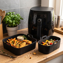 Wkład silikonowy do Airfryer 1,5/3 L zestaw 2 szt. do frytkownicy beztłuszczowej