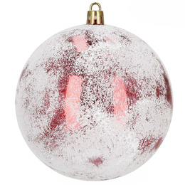 Bombki choinkowe 11 cm 12 szt. zestaw ozdoby świąteczne zdobione czerwone białe