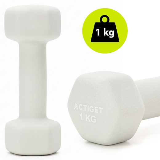 Hantle na stojaku zestaw 6 szt. obciążenia 1 kg, 2 kg, 3 kg do fitnessu, treningu domowego