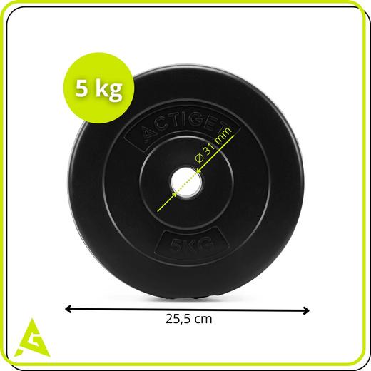 Obciążenie 5 kg talerz kompozytowy 31 mm krążek do sztangi hantli