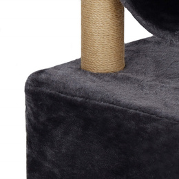 Drapak dla kota sizal 5-poziomowy domek słupek z zabawkami 92 cm