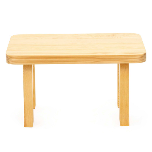 Drewniany stolik kawowy 65x48cm prostokątna ława do salonu impregnowane naturalne drewno