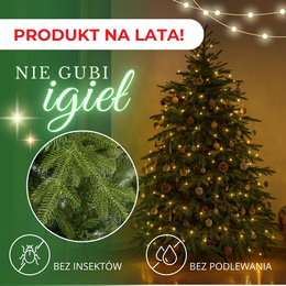 Choinka sztuczna premium 180 cm świerk naturalny, produkcja polska