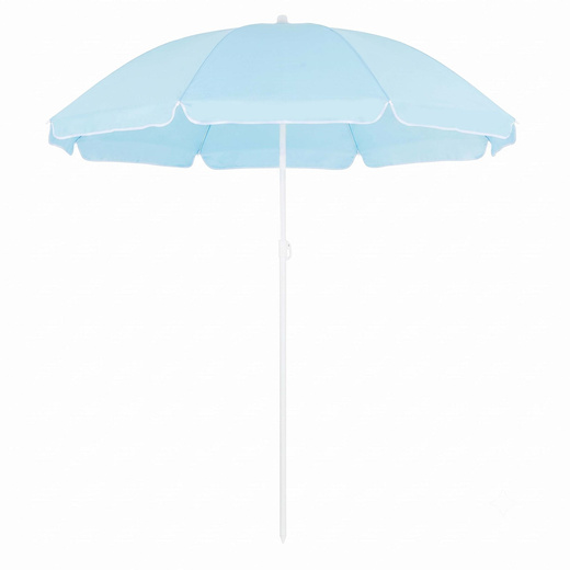 Parasol plażowy 160 cm ogrodowy, przeciwsłoneczny UPF50+ składany, łamany na balkon, taras, błękitny