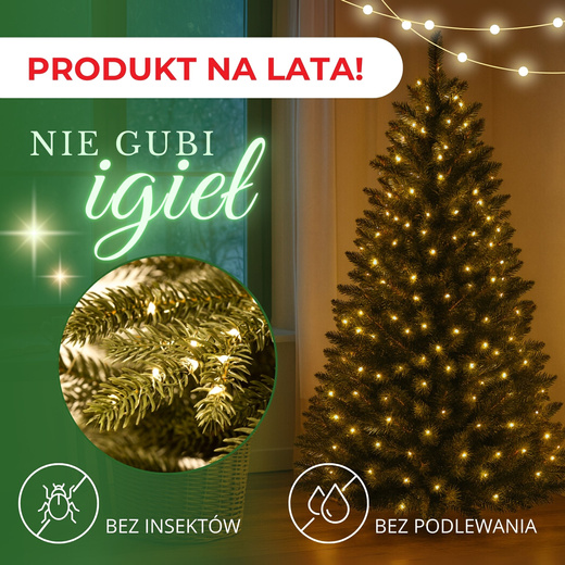 Choinka sztuczna premium 240 cm świerk drzewko bożonarodzeniowe