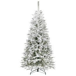 Choinka sztuczna 220 cm świerk premium ośnieżony jak żywy, nowoczesny, ze stojakiem