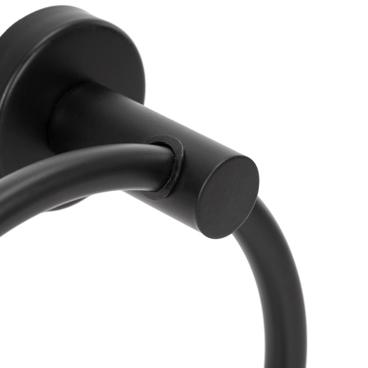 Wieszak na ręczniki, łazienkowy okrągły, uchwyt na ręczniki, czarny