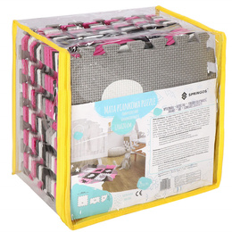 Mata piankowa 120x120 cm kształty puzzle dla dzieci multikolor pianka EVA