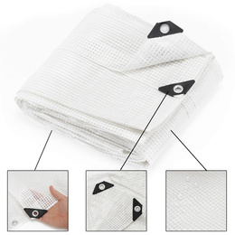 Plandeka 4x4m 100g/m2 gruba płachta ochronna biała, transparentna