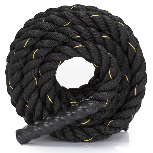 Lina treningowa do crossfit 9 m Battle Rope Power do ćwiczeń siłowych czarna