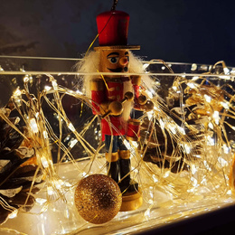 Lampki choinkowe 10 Led na baterie ciepły biały