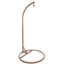 Kokon ogrodowy rattanowy z poduszkami fotel wiszący bujak huśtawka na metalowym stelażu brązowa