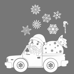 Naklejki świąteczne na okno 21 szt. ozdoby samoprzylepne, białe