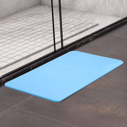 Mata łazienkowa diatomitowa 60x40x0,9 cm antypoślizgowy dywanik niebieski