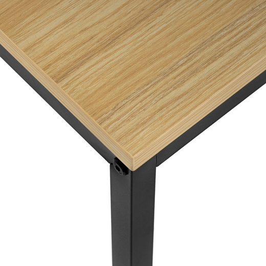 Biurko komputerowe z regałem nowoczesne, stolik loft 120x48x122 cm jasny brąz