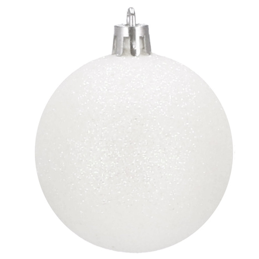 Bombki choinkowe 30 szt. ozdoby świąteczne biały