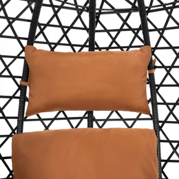 Kokon rattanowy do ogrodu, na taras, balkon, fotel wiszący z poduszkami