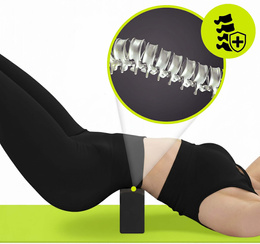 Kostka do jogi piankowa EVA 23x15x7,5 cm klocek blok do ćwiczeń pilates stretching czarny