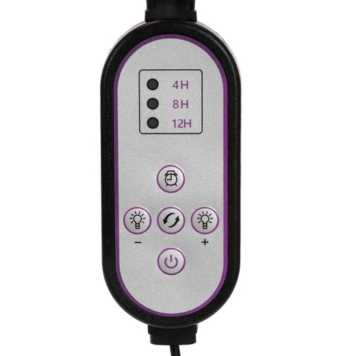 Lampa do doświetlania roślin LED do wzrostu uprawy 4 panele z timerem i pilotem, usb