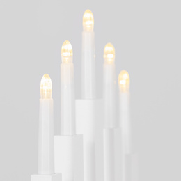 Świecznik adwentowy Led z 5 świecami bożonarodzeniowy świąteczny na baterie biały