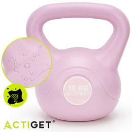 Kettlebell 10 kg odważnik, hantla do ćwiczeń ABS kula do treningu siłowego, różowa