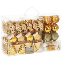 Bombki choinkowe 77 szt. ozdoby świąteczne złoty