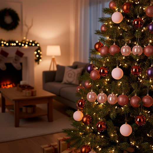 Bombki choinkowe 40 szt. zestaw dekoracji świątecznych nietłukące