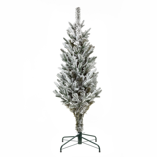 Choinka sztuczna 120 cm świerk kaukaski ośnieżony jak żywy, nowoczesny, ze stojakiem