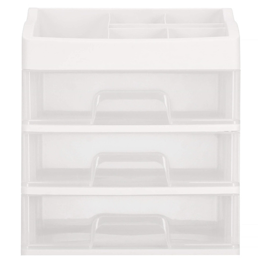 Organizer na kosmetyki 26,5x23,3x17cm mleczny pojemnik na biżuterię z przegródkami