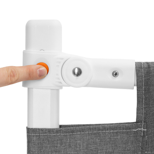 Barierka ochronna do łóżka 200 cm zabezpieczająca uniwersalna dla dzieci składana szara