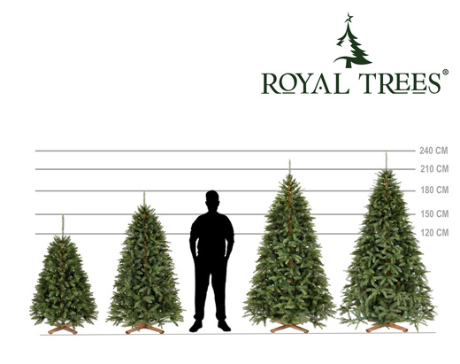 Choinka sztuczna 240 cm Premium Royal Trees świerk syberyjski z drewnianym stojakiem