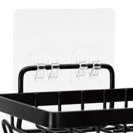 Półki łazienkowe, zestaw 5 szt. półka pod prysznic, wisząca, czarne