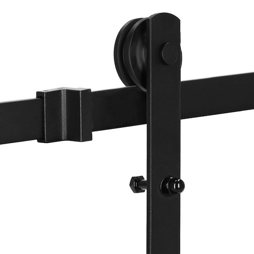 System do drzwi przesuwnych 183 cm prowadnica do 100 kg, barn door stal czarny