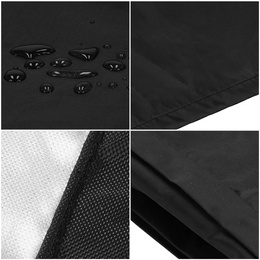 Pokrowiec na meble ogrodowe 250x205x75 cm wodoodporna plandeka czarna