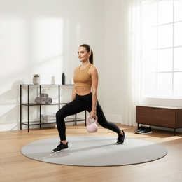 Kettlebell miękki 4kg kula odważnik hantla ciężar do ćwiczeń fitness, jasnoróżowy