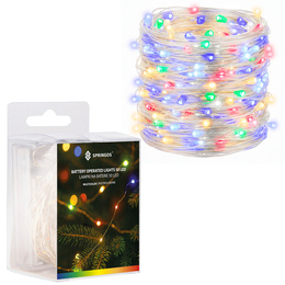 Lampki choinkowe 50 LED druciki mikro na baterie