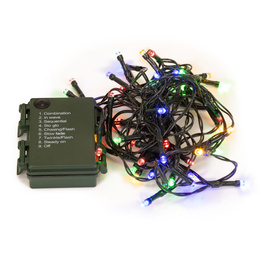 Choinka sztuczna 90 cm z oświetleniem lampki choinkowe 50 LED multikolor, na stolik, biurko