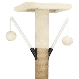 Drapak dla kota sizal 7-poziomowy słupek z zabawką 136 cm