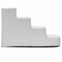 Schodki dla psa do łóżka 40 cm podest, rampa 4-stopniowa, szara