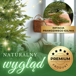 Choinka sztuczna premium 90 cm świerk naturalny, produkcja polska